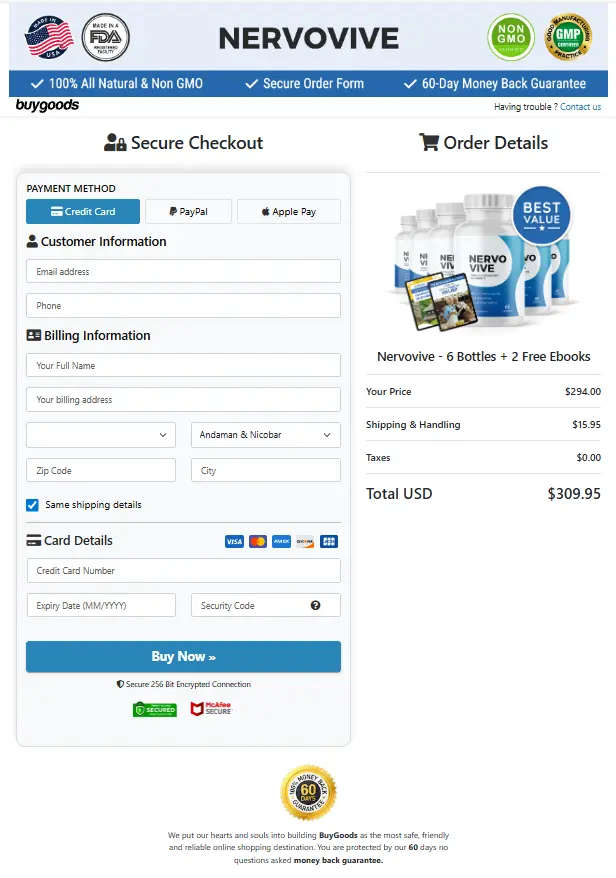 Nervovive - Secure Page